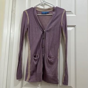 Purple and Gray Cardigan Simply Vera by Vera Wang